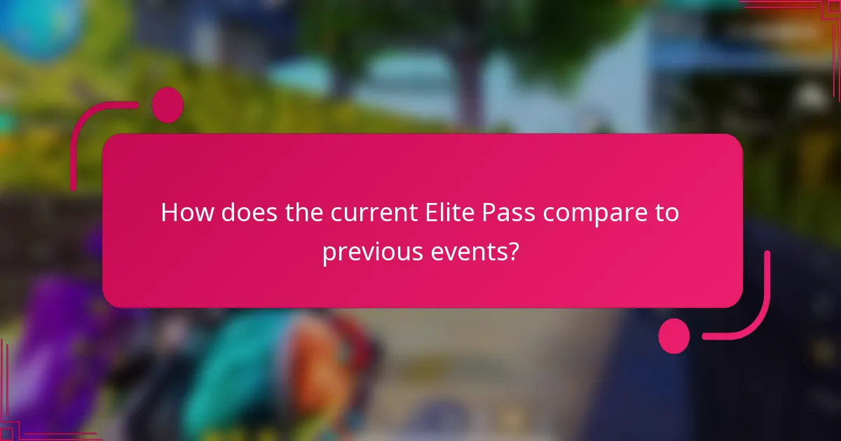 How does the current Elite Pass compare to previous events?