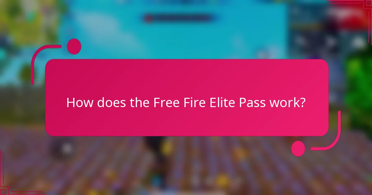 How does the Free Fire Elite Pass work?