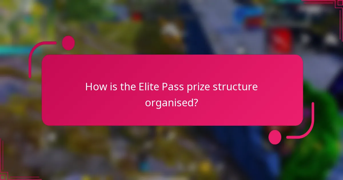 How is the Elite Pass prize structure organised?